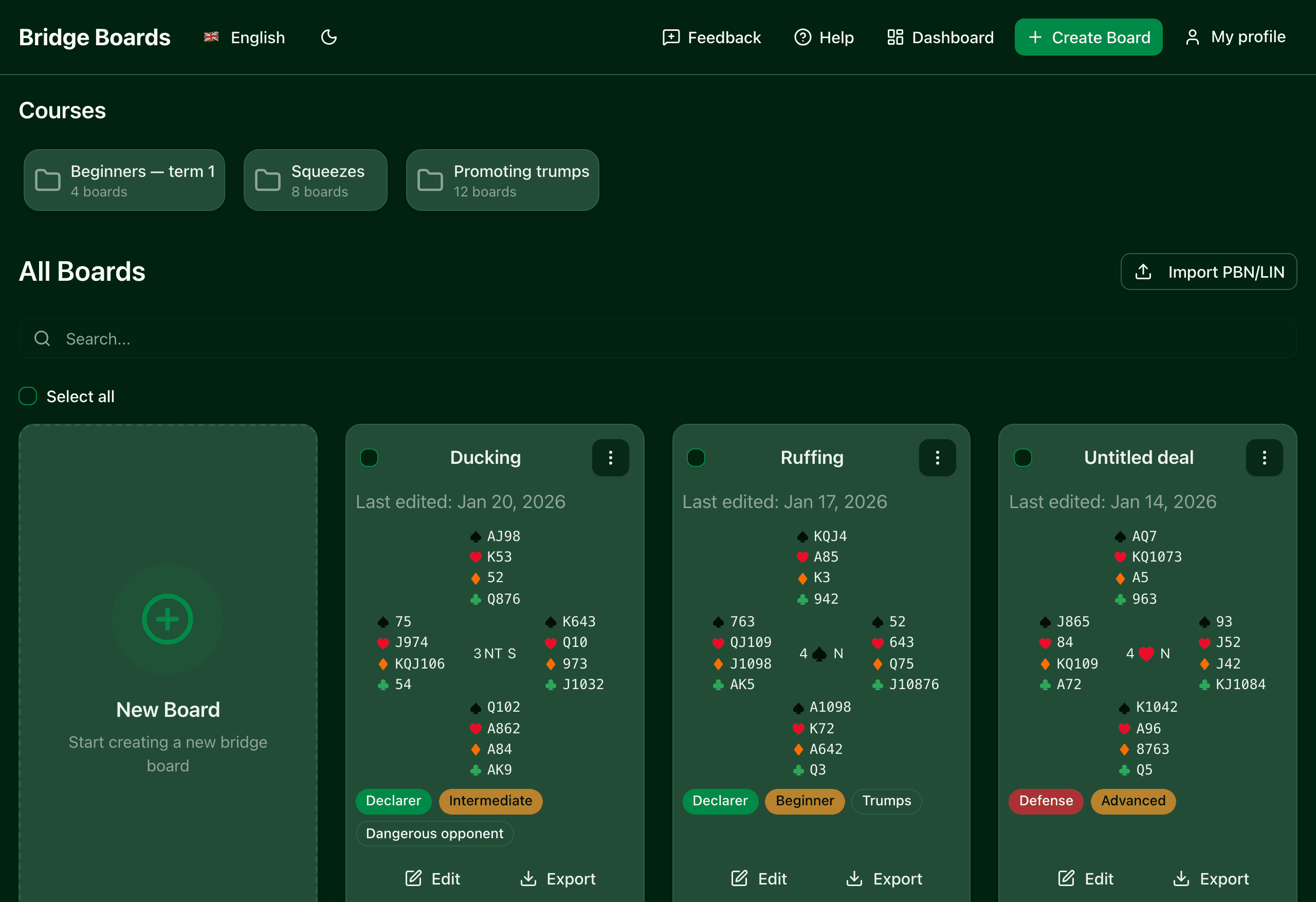 Bridge Boards dashboard with courses and deals - Image 3